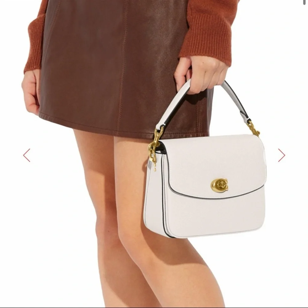 NWT Coach Embossed Croc Leather Cassie 19 bag in beige with cherry charm - Picture 15 of 15